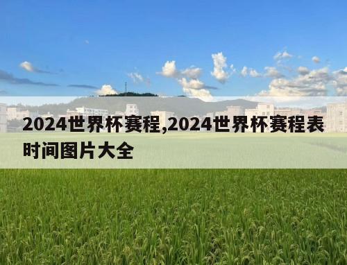 2024世界杯赛程,2024世界杯赛程表时间图片大全